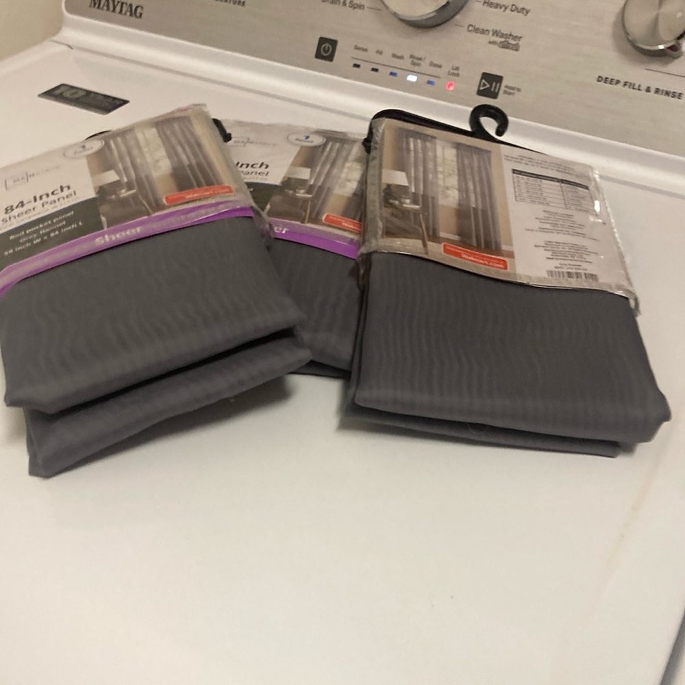 MAINSTAYS Gray Sheer Panels